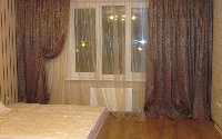 Портьеры коричневые в спальне